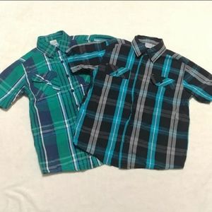 2 canyon river blues button shirts short sleeve.